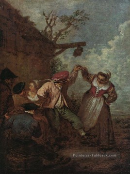 Danse paysanne Jean Antoine Watteau Peinture à l'huile